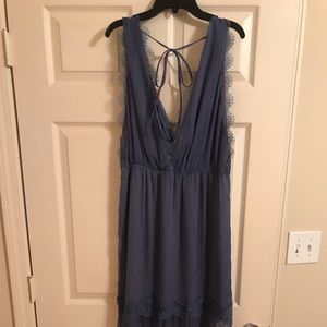Periwinkle V-neck dress